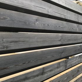 Palissade bois ajouré teinté anthracite